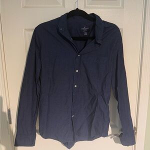American Eagle Outfitters Navy Casual Button Down Shirt
